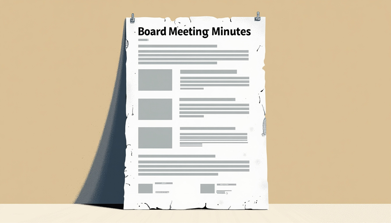 AI extracting data from board meeting minutes