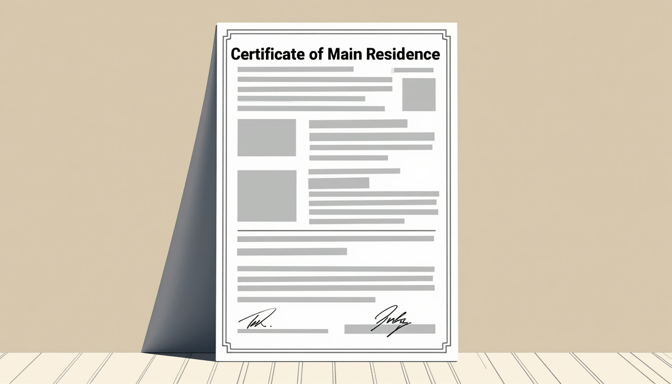 AI extracting data from certificate of main residence