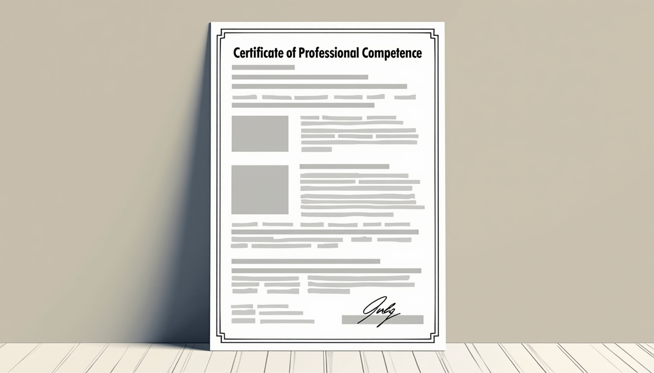 AI extracting data from certificate of professional competence