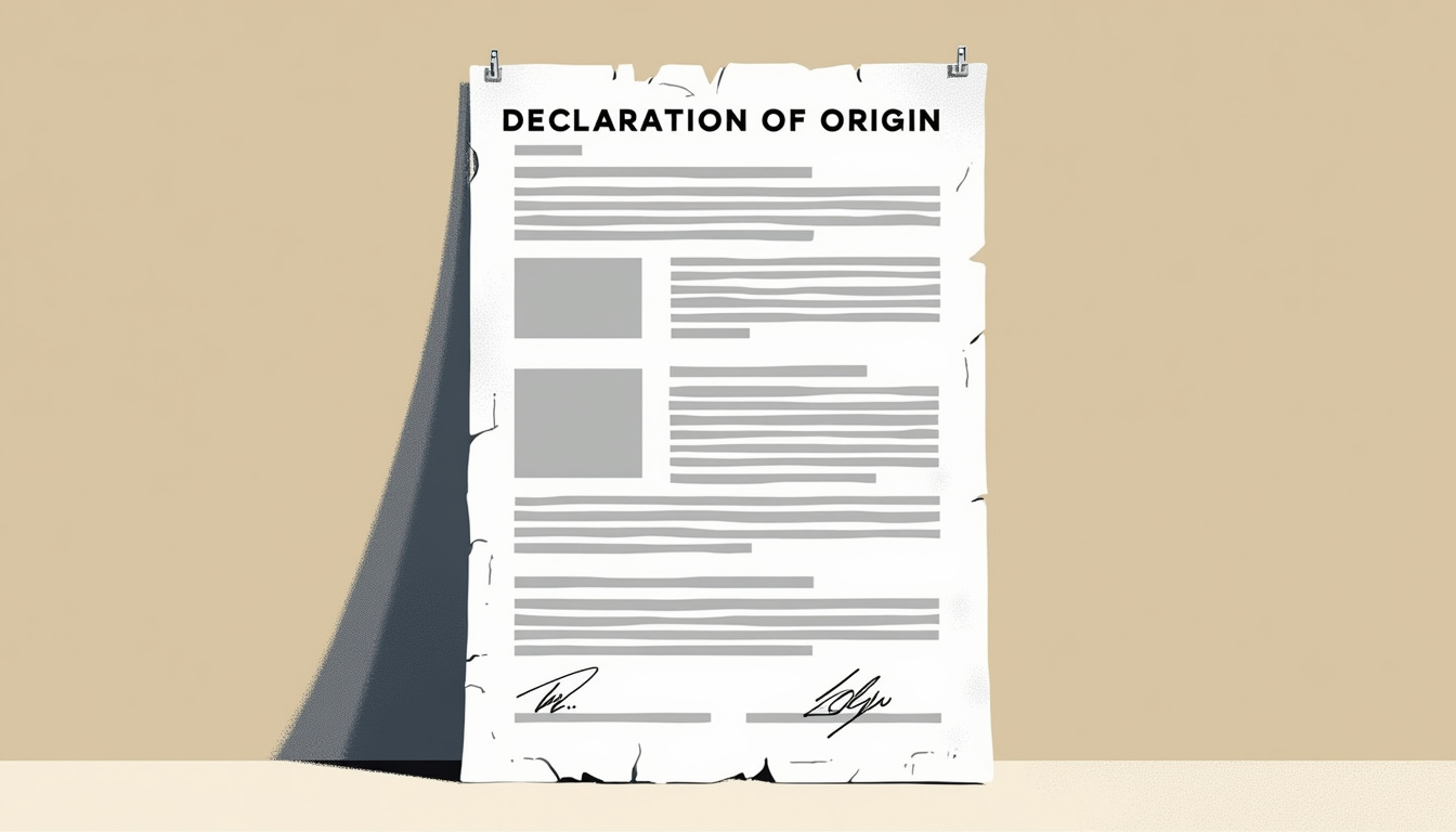 AI extracting data from declaration of origin