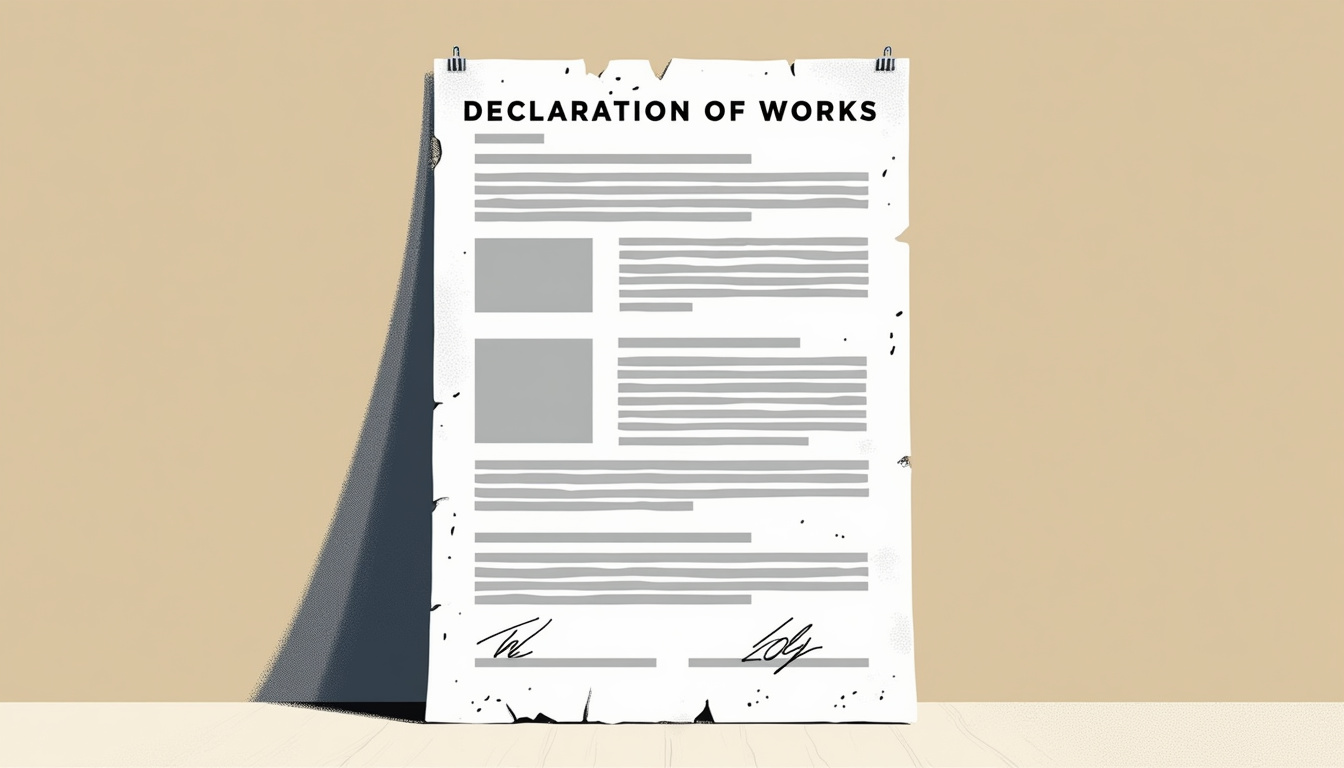 AI extracting data from declaration of works