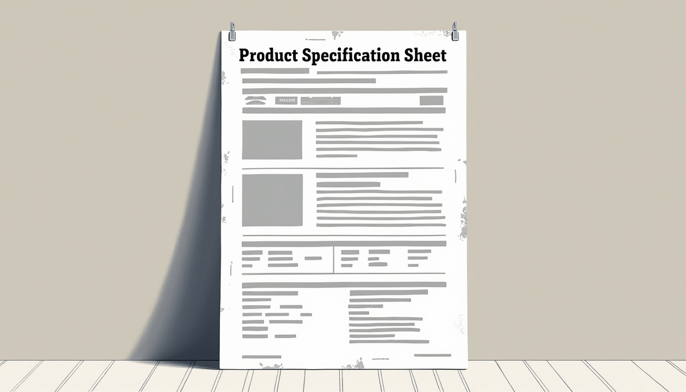 AI extracting data from product specification sheet