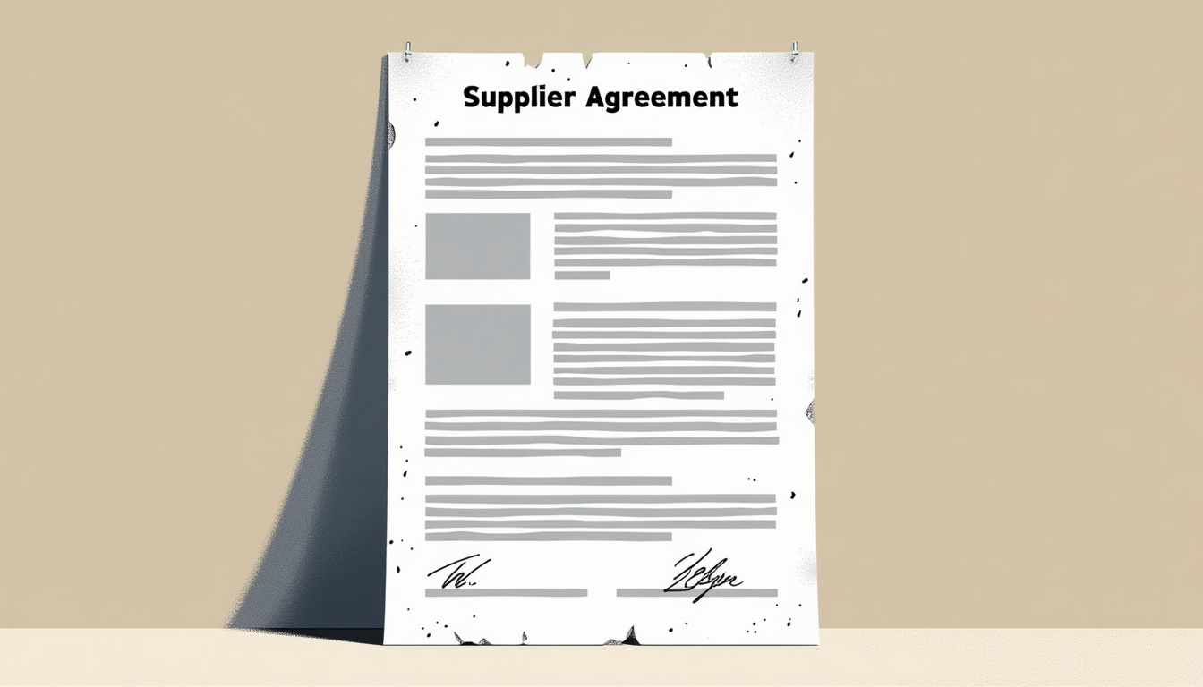 AI extracting data from supplier agreement