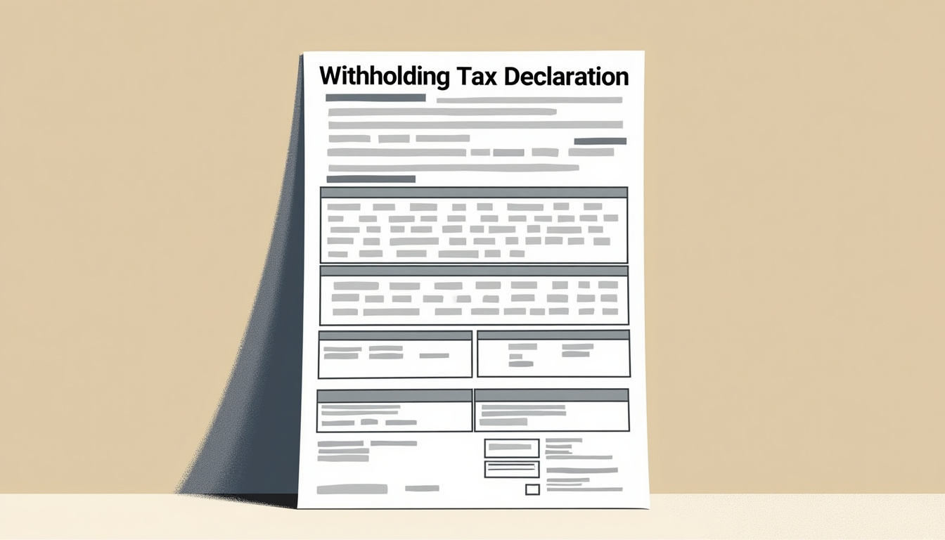 AI extracting data from withholding tax declaration